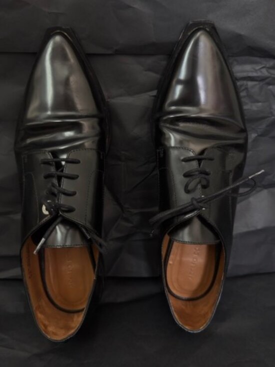 Adolfo Dominguez Shoes - ADOLFO DOMINGUEZ Spanish Designer Glossy Black Masculine Shoes